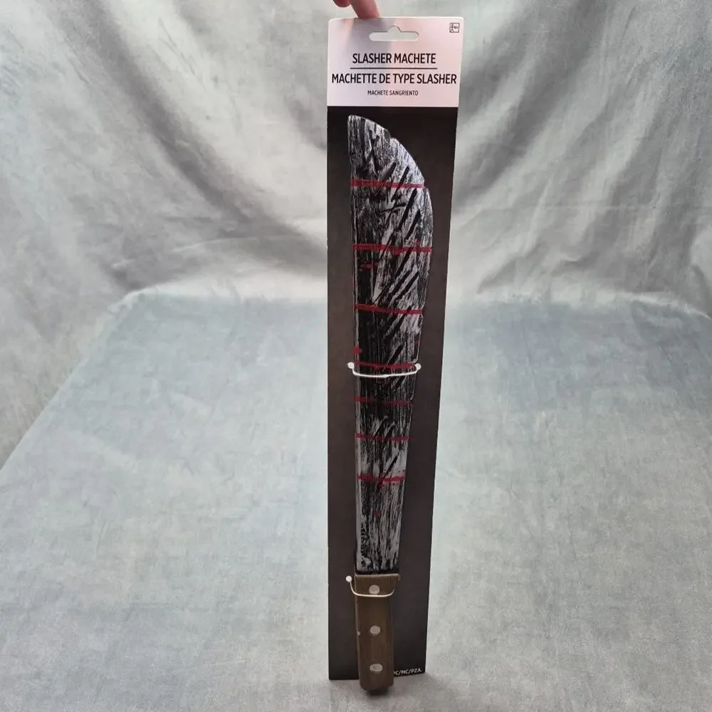 Amscan Slasher Machete Bloody Horror Adult Halloween Costume Weapon Prop - Picture 2 of 6